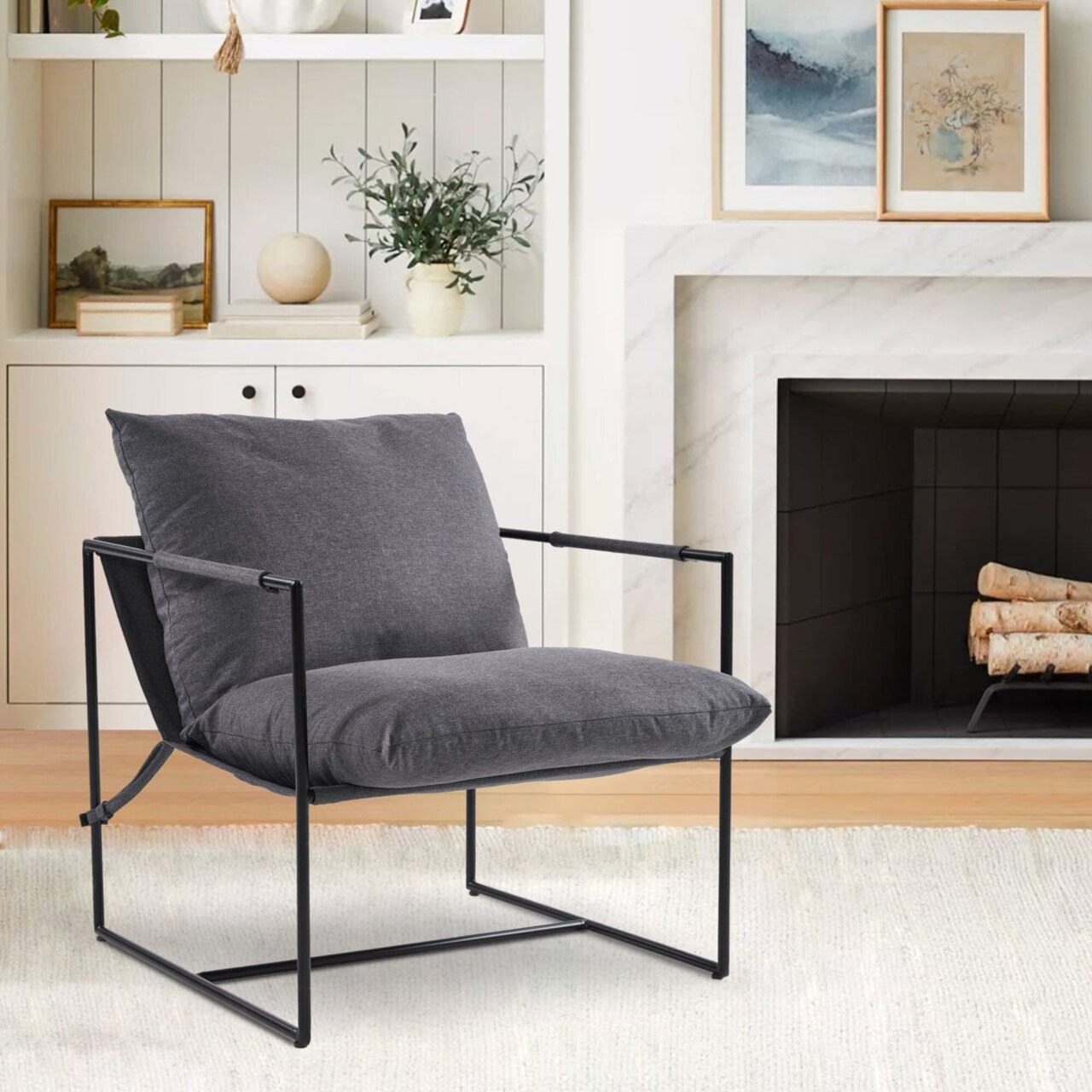 Black frame accent best sale chair